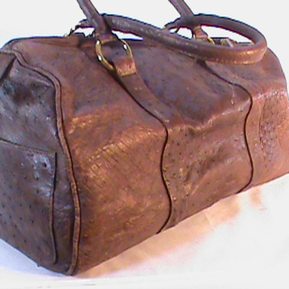 New Hand Made Zimbabwean Brown Leather Duffel Bag